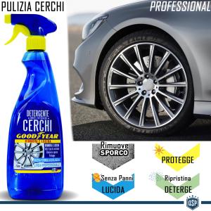 Detergente Lavacerchi Professionale GOODYEAR | Pulitore Lucida Cerchi | Sgrassatore a Lunga durata | 750ML