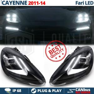 FARI LED Per Porsche Cayenne 2 (958) 2011-14 OMOLOGATI | TRASFORMAZIONE Luci in Nuovo Modello 2018