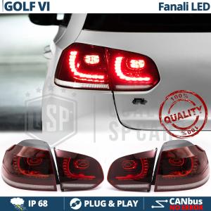 FANALI Posteriori LED Per Golf 6 VI OMOLOGATI Freccia Dinamica | Ricambio Fari PERFETTO in R Line GTI