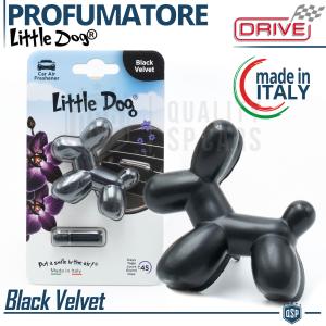 PROFUMATORE Auto Cagnolino Little Dog® NERO | Profumo BLACK VELVET 45gg | MADE IN ITALY