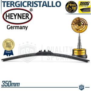 1 Spazzola Tergicristallo 350mm HEYNER GERMANY Super Flat Premium | Gomma NANO Grafitata | PLURIPREMIATA