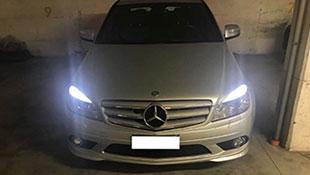 Mercedes Classe C con Luci di Posizione Bianche, 4 Lampadine LED T10 QSPCARS.COM