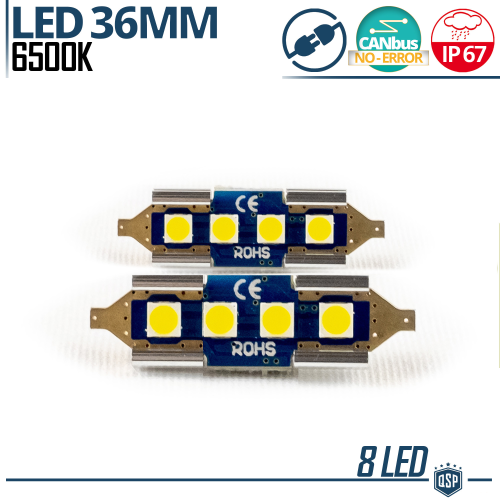 2X Soffitte LED Birnen 42 mm C5W | 9 LED 6500K Weißes Eis Canbus KEIN  FEHLER Plug & Play