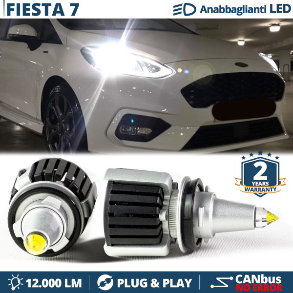 H7 LED Kit for Ford Fiesta mk7 Low Beam | Led Bulbs Ice White CANbus 55W