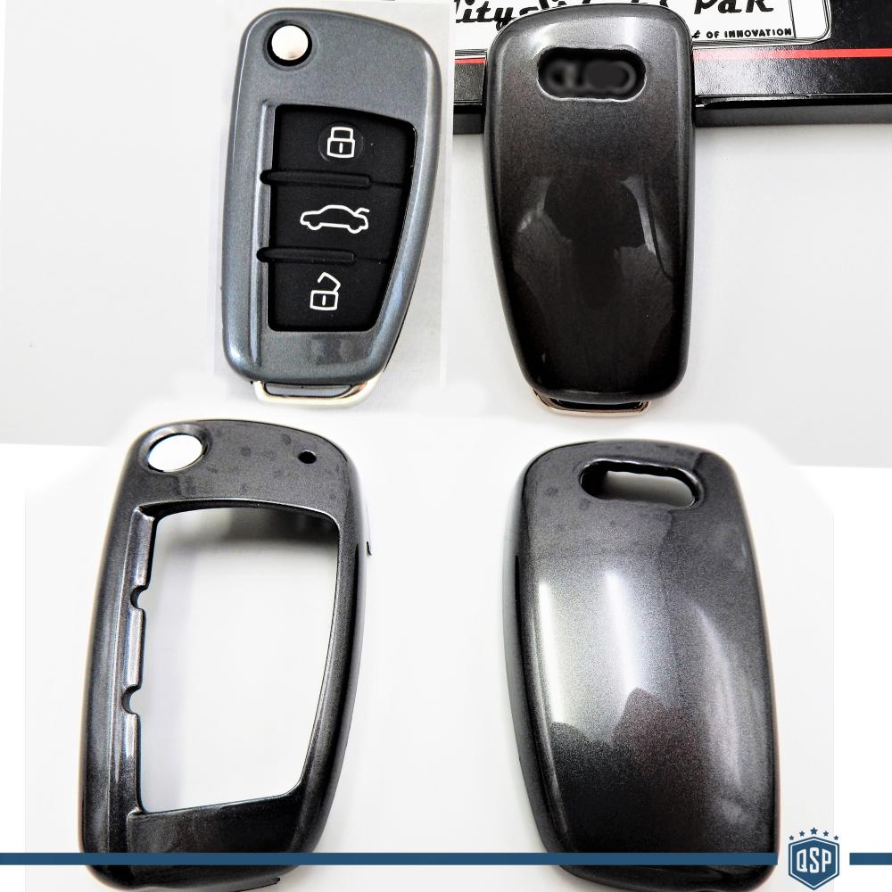 Rigid Schlüssel Fernbedienung Schutz Hülle Grau für Audi A1 (8X