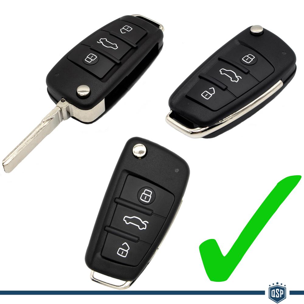 Rigid Schlüssel Fernbedienung Schutz Hülle Blau für Audi A4 (B7) Gehäuse  aus Thermischer Abs