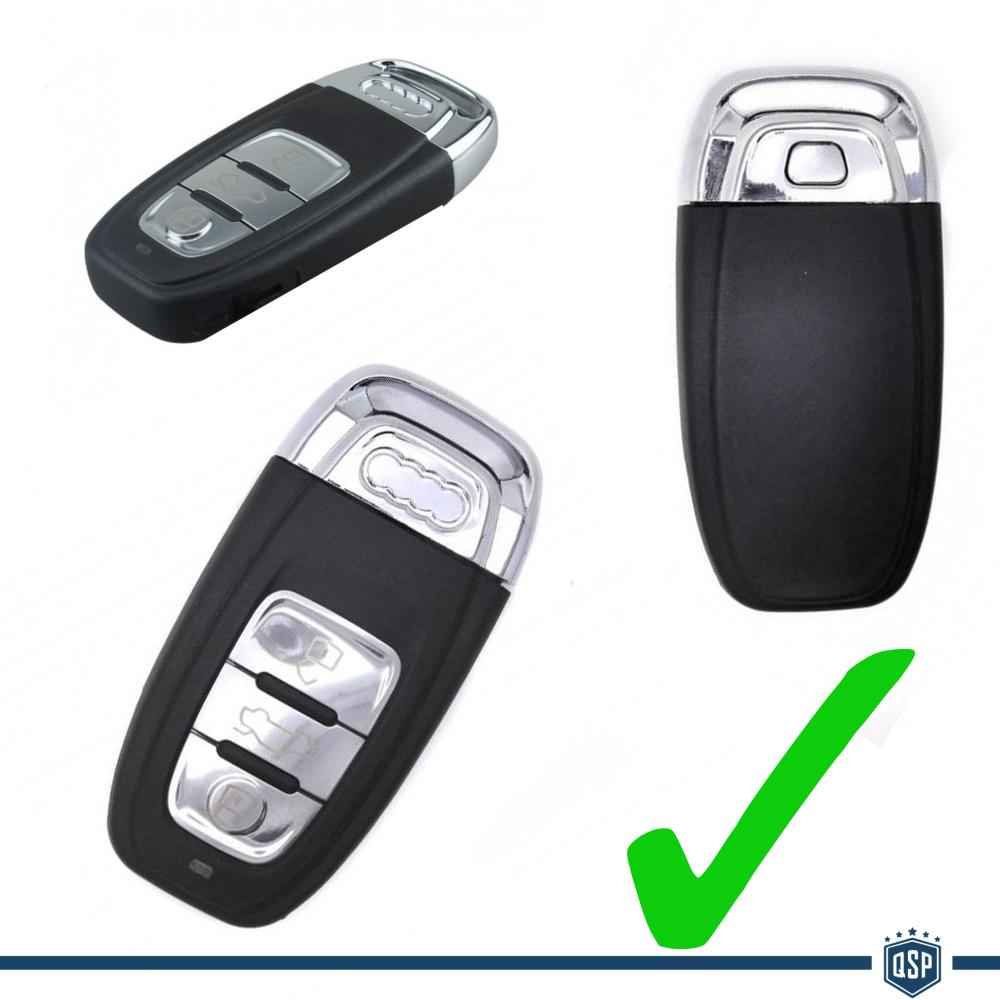 Rigid Schlüssel Fernbedienung Schutz Hülle metallisch SCHWARZ für Audi A4  (B8) Gehäuse aus Thermischer Abs