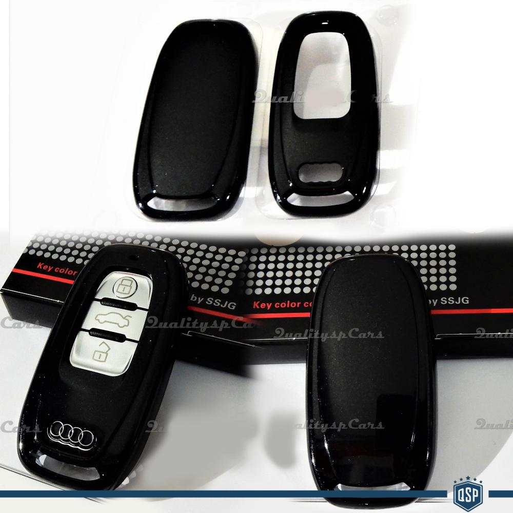 Rigid Schlüssel Fernbedienung Schutz Hülle metallisch SCHWARZ für Audi A5  (8T\8F) Gehäuse aus Thermischer Abs