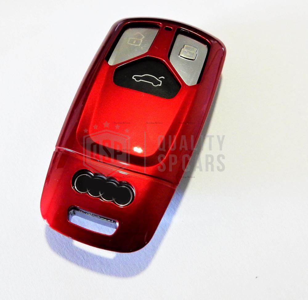 Rigid Schlüssel Fernbedienung Schutz Hülle metallisch Rot für Audi TT III  (8S) Gehäuse aus Thermischer Abs