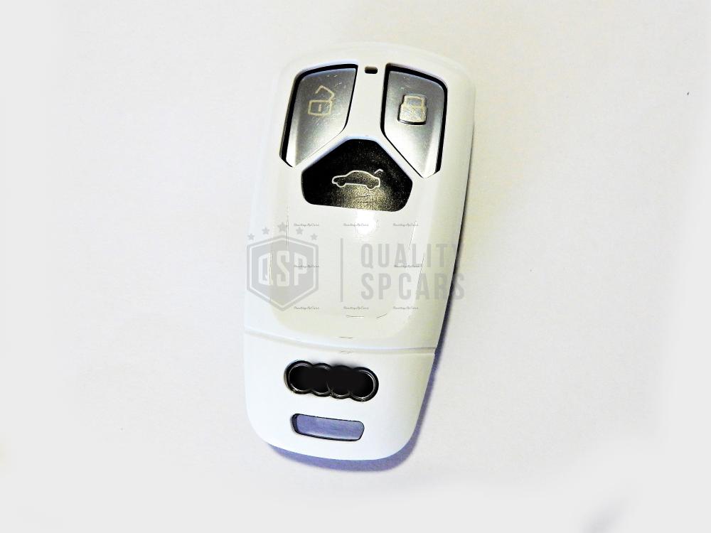 Coque Rigide Clé Télécommande Blanc métallique pour Audi A5 (B9/8W6) Housse  de Protection en Abs