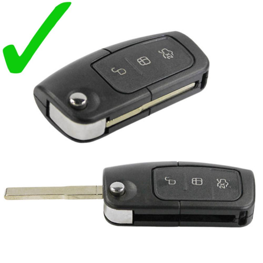 Rigid Schlüssel Fernbedienung Schutz Hülle metallisch Schwarz für Ford  Focus II Gehäuse aus Thermischer Abs