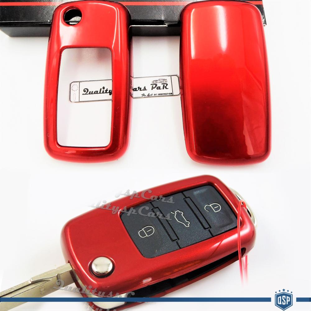 Rigid Schlüssel Fernbedienung Schutz Hülle Rot für Seat IBIZA IV