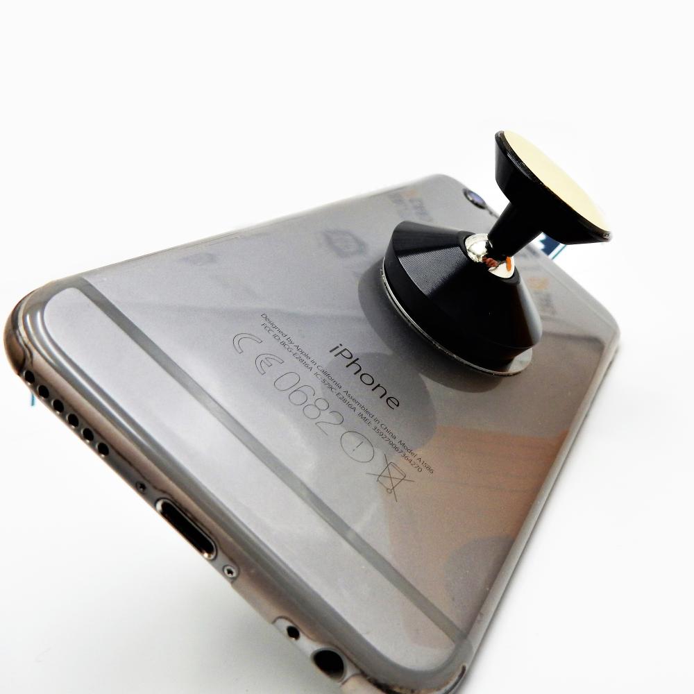 Magnetische Handyhalterung für Auto Kfz, Büro, Tablet und Smartphone, um  180 ° Verstellbar aus Schwarzem Stahl