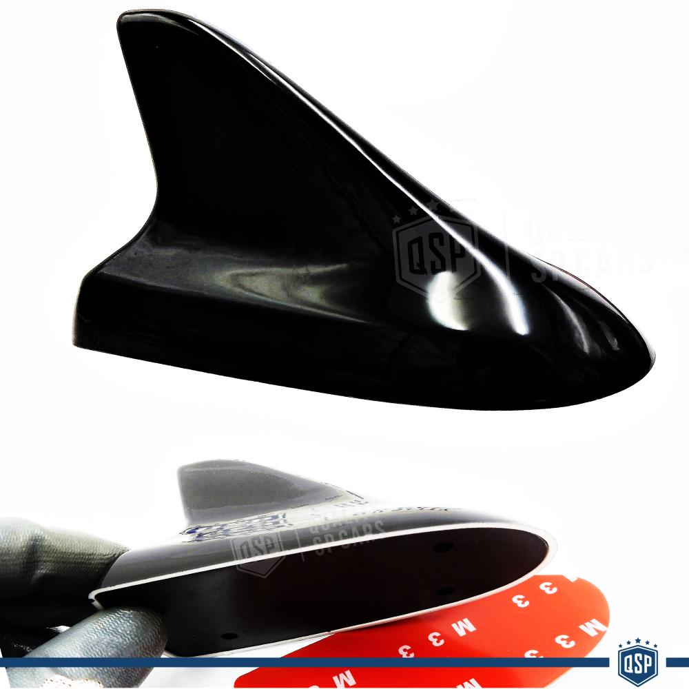 Falsa Antena Adhesiva de Coche Aleta de Tiburón Compatible con FERRARI  Estética Sport de Resina ABS negro