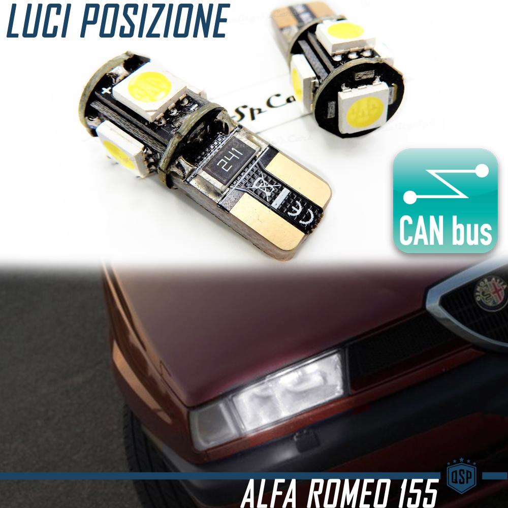 2x LED Standlicht Birnen für Alfa Romeo 155, T10 W5W 6500K Weiß Eis