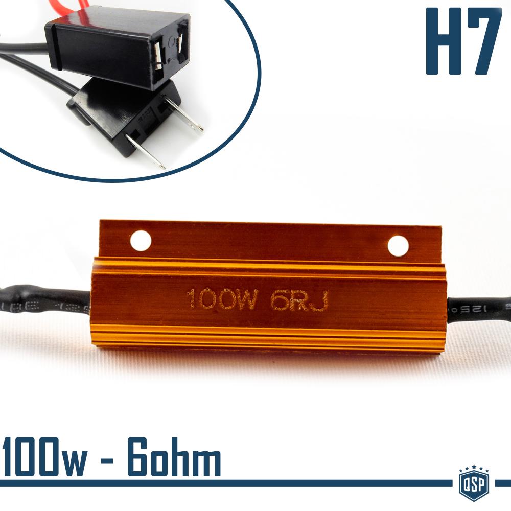 1x Résistance Supplémentaire 100W-6 OHM pour Ampoules kit LED H7