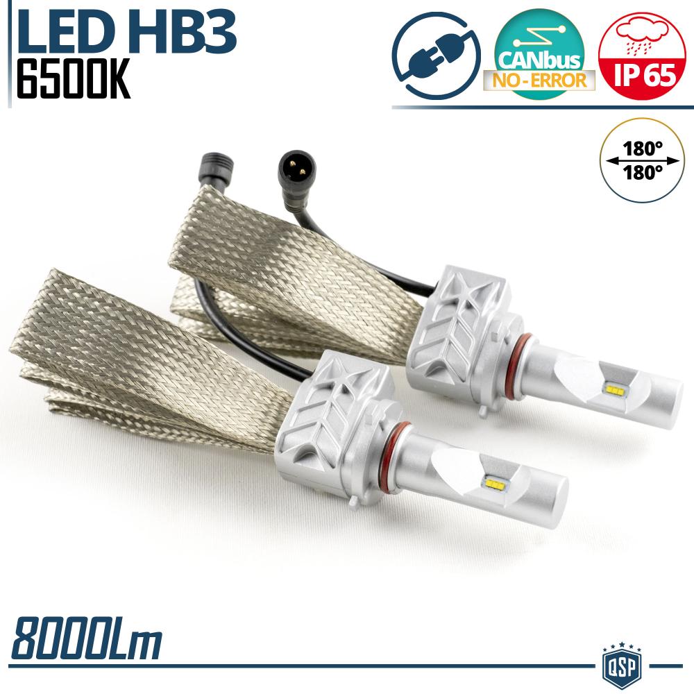HB3 LED Kit CANbus Professional | Conversion from Halogen HB3 to LED |  6500K White Ice 8000LM