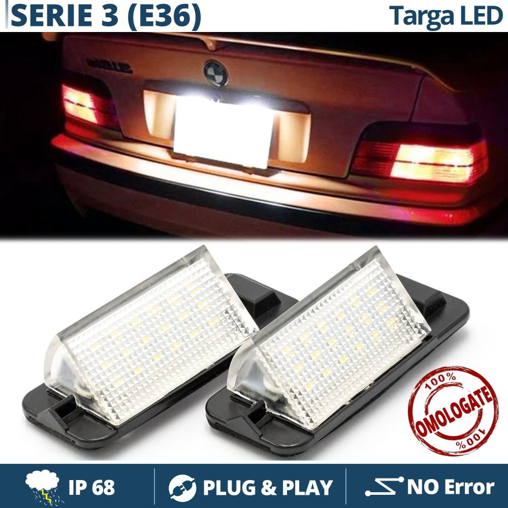 2 Feux Éclairage Plaque d' Immatriculation LED pour BMW Série 3 (E36) 90-00, Canbus, Plug & Play