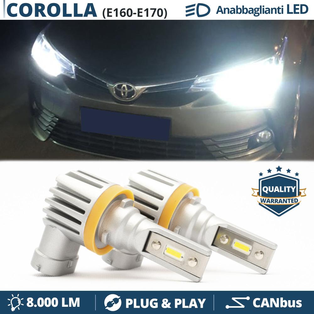 LED Abblendlicht für Toyota Corolla E160-E170 (2013>), Canbus LED Birnen  Lampen Weis Eis 6500K 8000LM