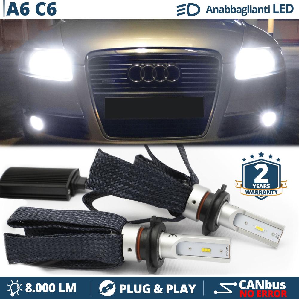 H7 LED Kit für Audi A6 C6 Abblendlicht CANbus Birnen | 6500K Weißes Eis  8000LM