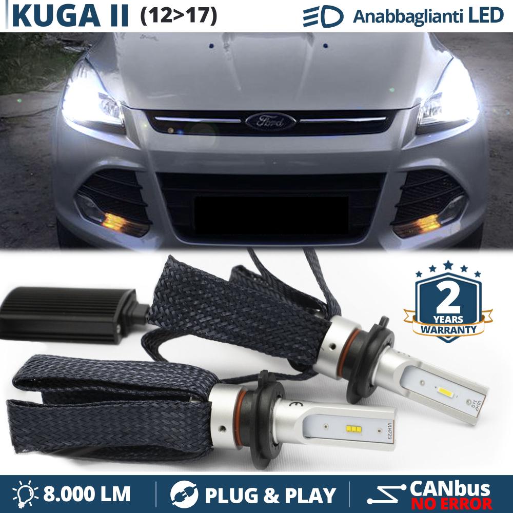 H7 LED Kit for Ford Kuga 2 Low Beam CANbus Bulbs | 6500K Cool White 8000LM