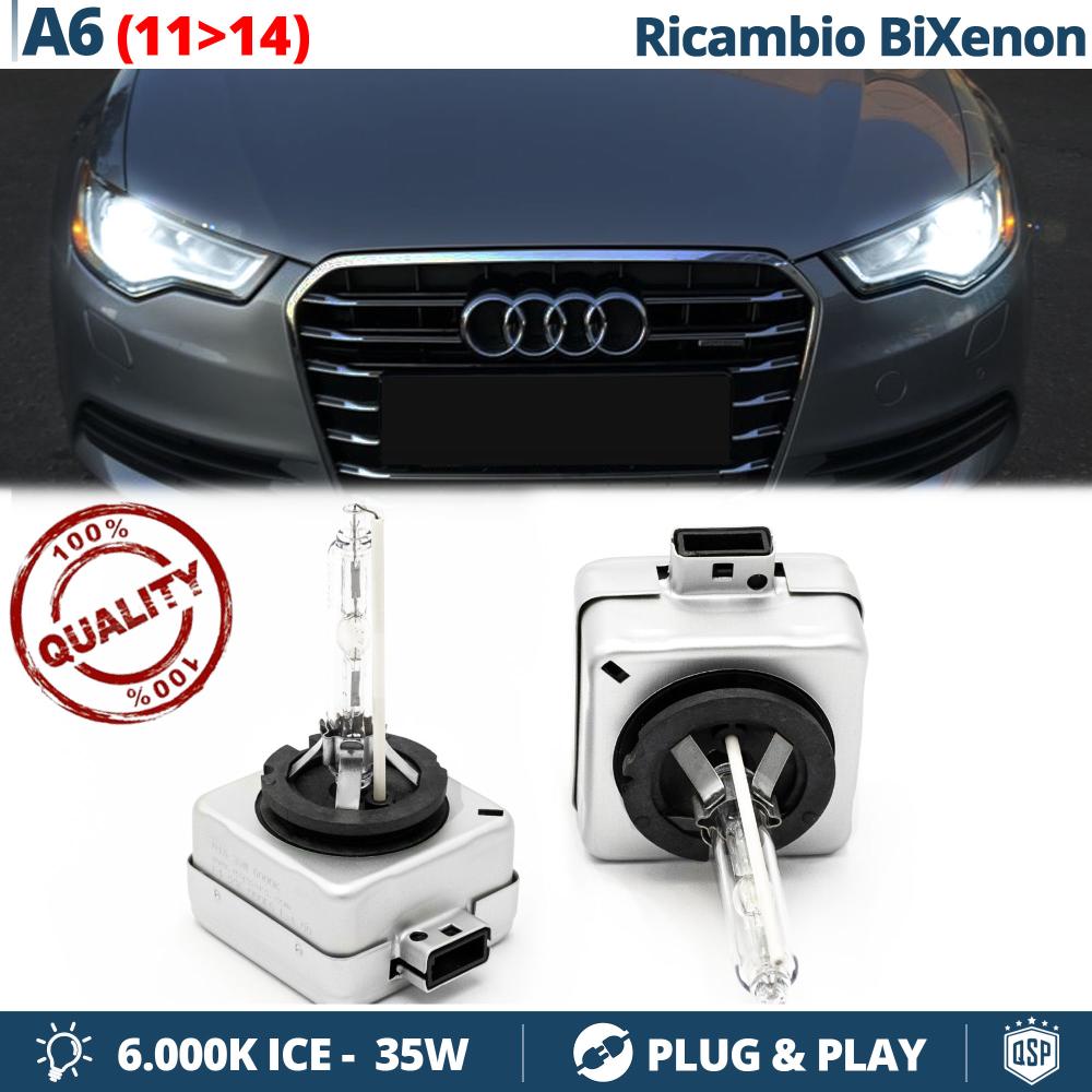 2x D3S Bi-Xenon Replacement Bulbs for AUDI A6 C7 HID 6.000K White Ice 35W