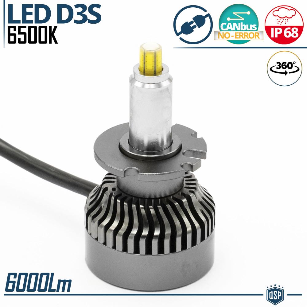 1 D3S LED Bulb, Conversion from Xenon HID to LED Plug & Play, Powerful  White Light 360°