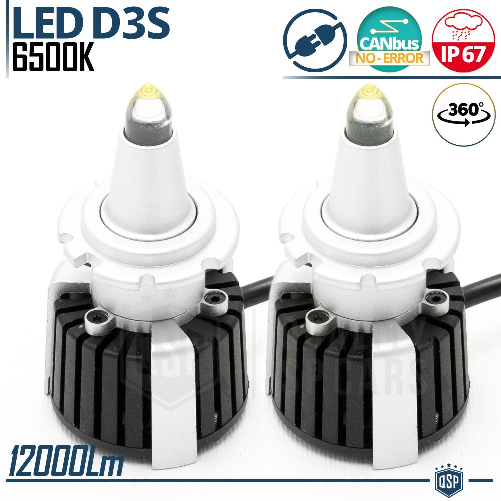 D3S LED Kit| Conversion from Xenon HID to LED Plug & Play | Powerful White  Light 12000LM