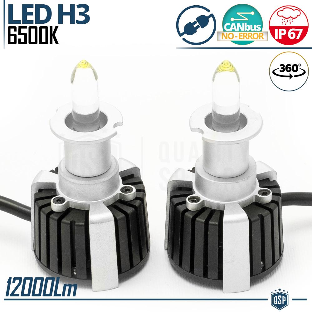 Kit Ampoules LED H3 à Quartz 360° CANBUS