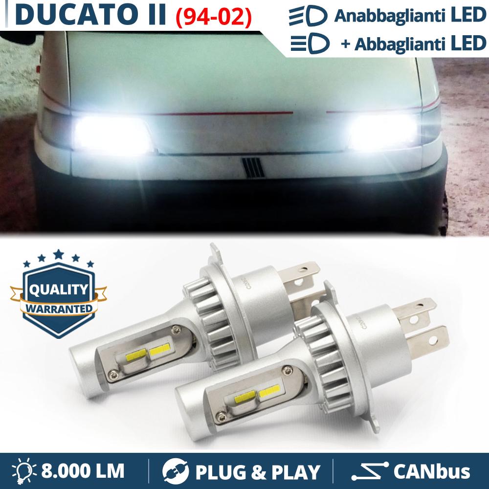 H4 Led Kit für FIAT DUCATO 2 Abblendlicht + Fernlicht 6500K 8000LM | Plug &  Play CANbus