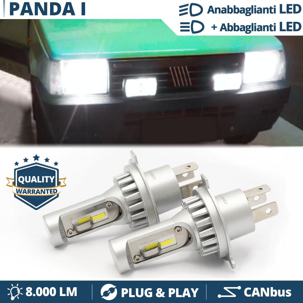 Kit LED H4 Per FIAT PANDA 141 Luci Anabbaglianti + Abbaglianti 6500K 8000LM  | Plug & Play CANbus