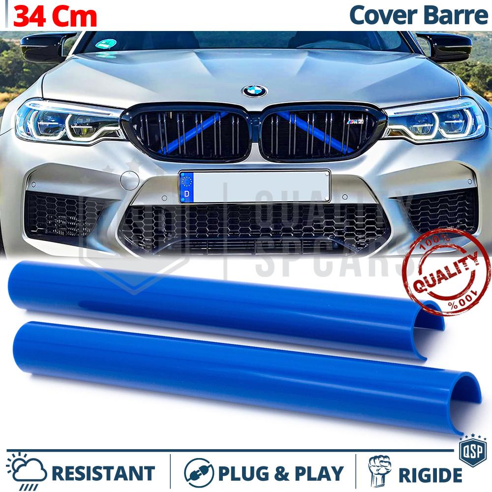 Blau Kühlergrill Zierleisten Rohr Streifen für BMW 34CM