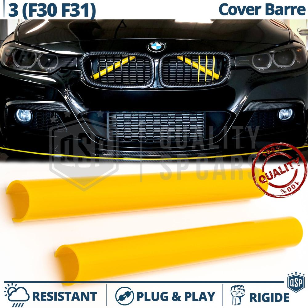 Gelbe Kühlergrill Zierleisten Rohr Streifen für BMW 3ER F30 F31 | Starre  Kühlerschutz Bänder