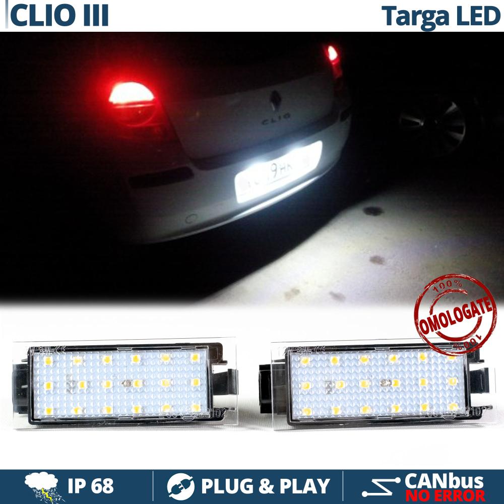 Éclairage de plaque LED Canbus pour Renault Megane 3 Clio décennie