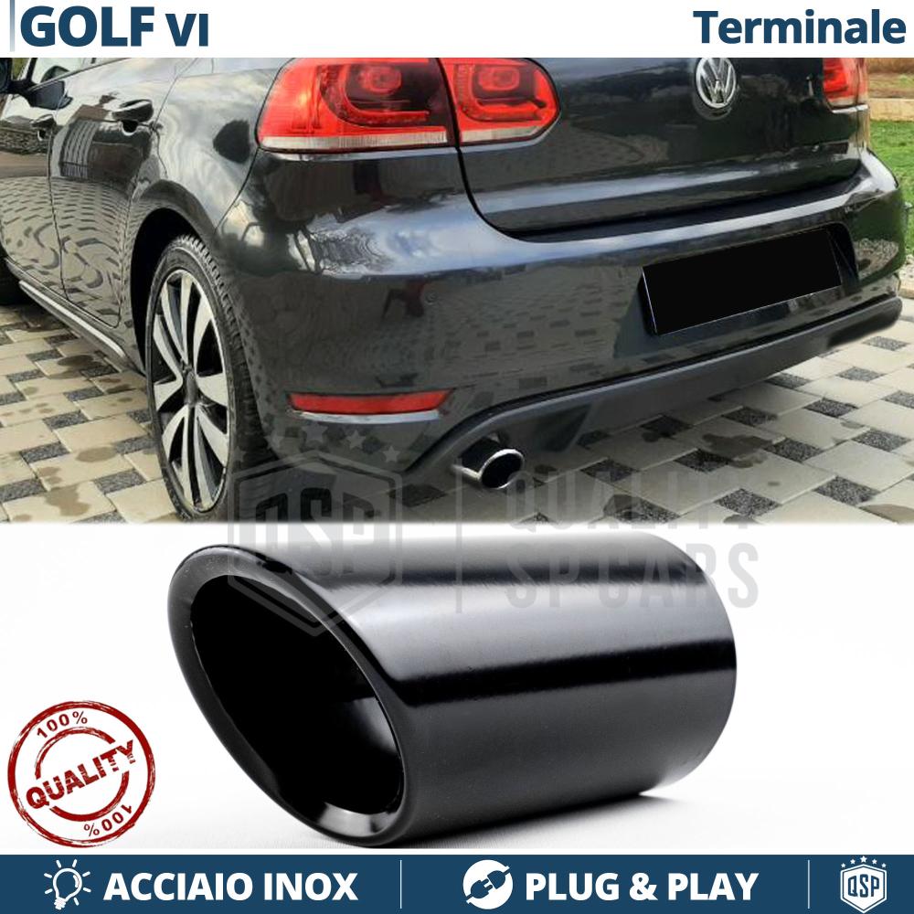 1 pc EXHAUST TIP for VW GOLF 6 in Black Stainless STEEL | PLUG & PLAY  Installation
