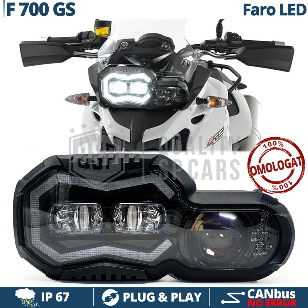 LED HEADLIGHT For BMW F 700 GS APPROVED on Street | POWERFUL White Light  6500K | Plug & Play