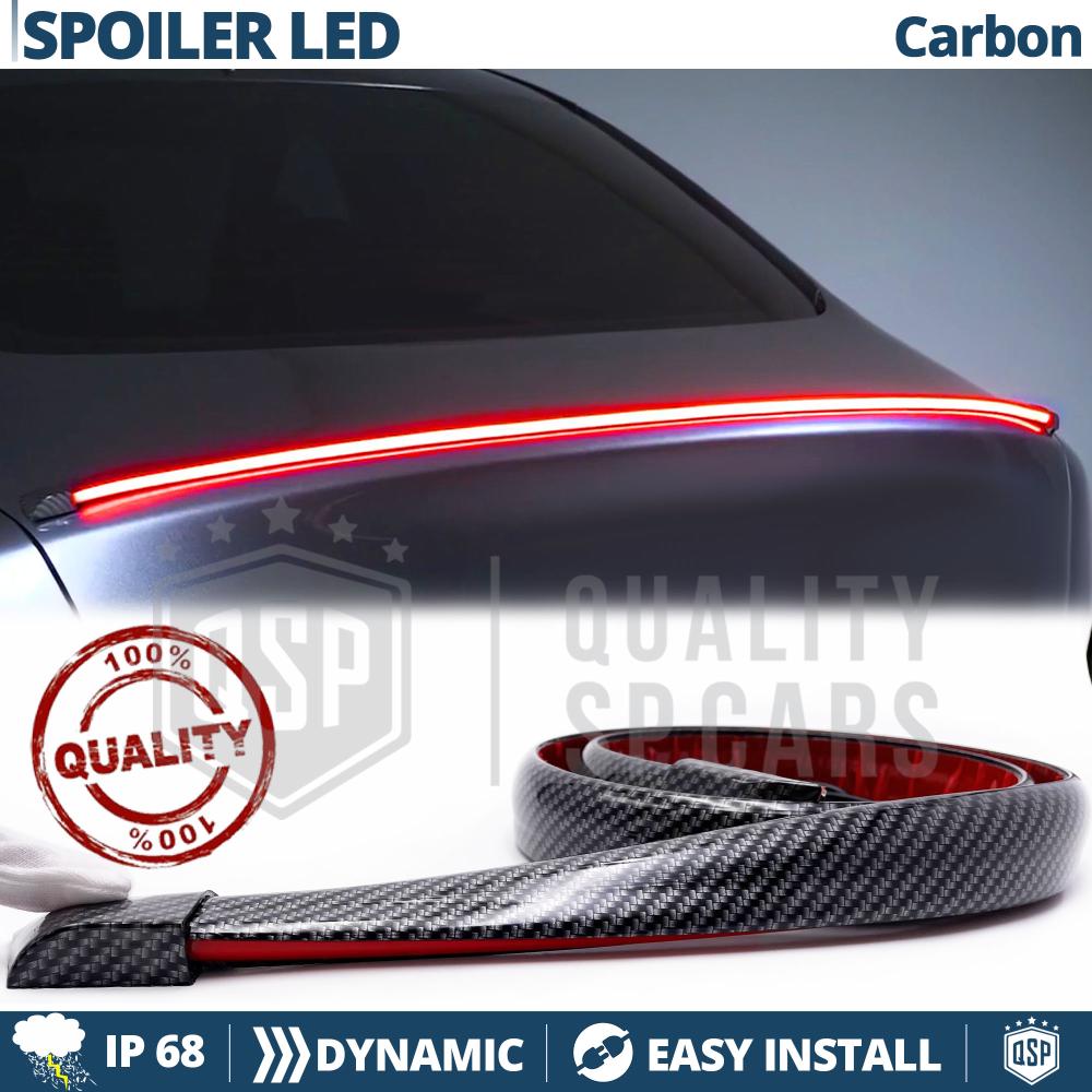 SPOILER LED Arrière Pour Tesla Model 3  Aileron LED SÉQUENTIEL Adhésif en  Fibre de Carbone