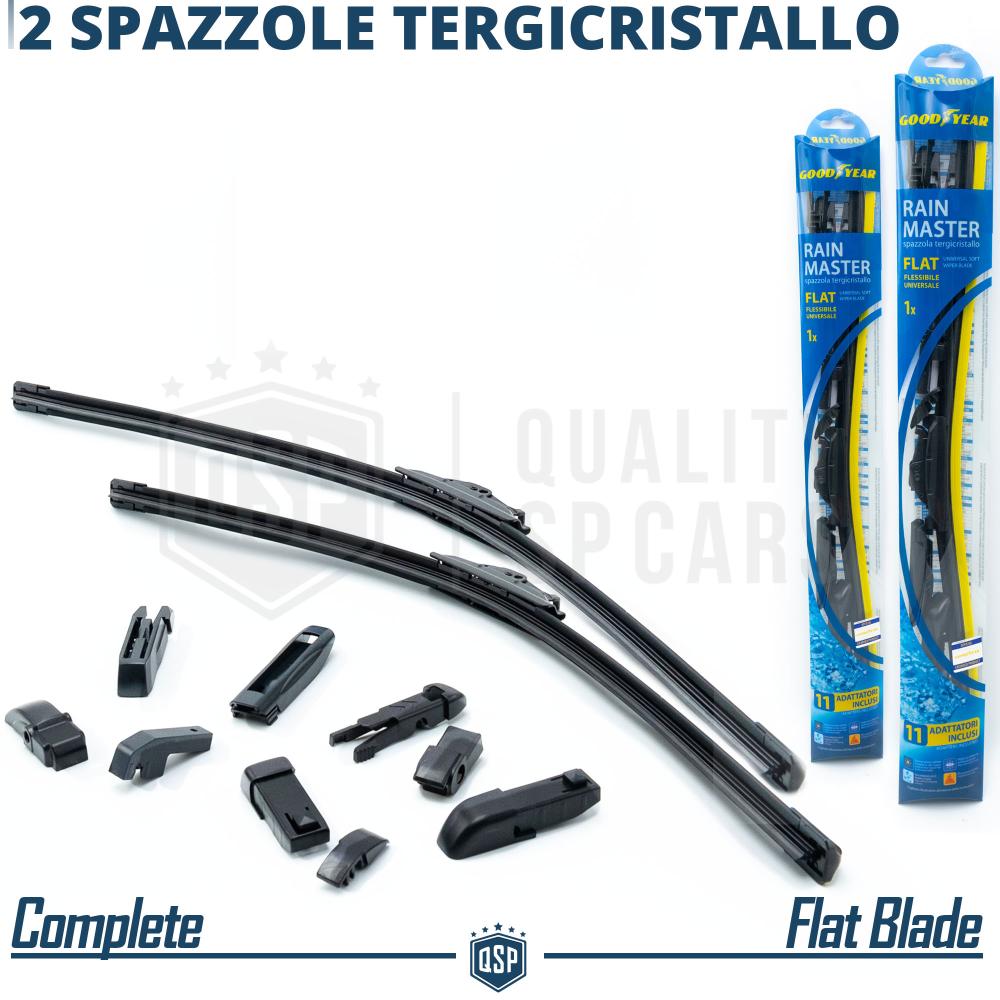 2 Spazzole Tergicristallo per Bmw Serie 4 F32-F33-F36 Anteriori GOODYEAR  FLAT in Gomma Naturale
