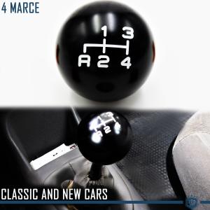 BLACK 4 Speed Gear Shift KNOB FOR PORSCHE 356 (48-66) in Anodized Stainless Steel