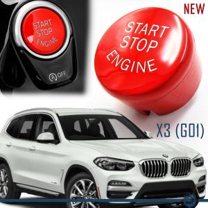 KEY ENGINE IGNITION RED BUTTON "START STOP ENGINE" IN ABS FOR BMW X3 SERIES ( G01 ) with OFF Button, Anti-Scratches NO FOOTPRINT