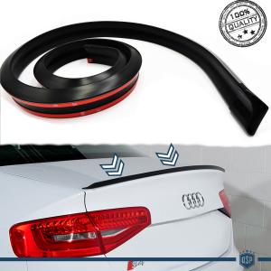 Rear SPOILER For AUDI A4-A5-A6 adhesive, for Trunk / Roof Lip Wing in BLACK EPDM flexible
