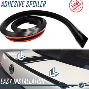 Rear SPOILER Compatible with TOYOTA adhesive, for Trunk / Roof Lip Wing in BLACK EPDM flexible