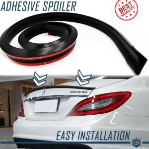 Rear SPOILER For MERCEDES CLS-CLC adhesive, for Trunk / Roof Lip Wing in BLACK EPDM flexible