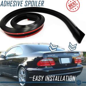 Rear SPOILER For MERCEDES CLK adhesive, for Trunk / Roof Lip Wing in BLACK EPDM flexible