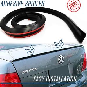 Rear SPOILER For VOLKSWAGEN JETTA-SCIROCCO-EOS adhesive, for Trunk / Roof Lip Wing in BLACK EPDM flexible