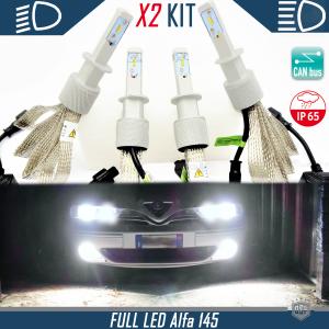 Full LED Kit Low + High Beam for Alfa Romeo 145 (94-01) | Canbus Headlight Bulbs 6500K Ice White | Professional Conversion
