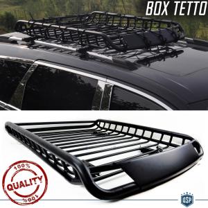 Car Roof Rack Basket Tray FOR PEUGEOT Cars | Off Road Black STEEL Luggage CARRIER