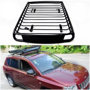 Car Roof Rack Basket Tray FOR JEEP COMPASS | Off Road Black STEEL Luggage CARRIER