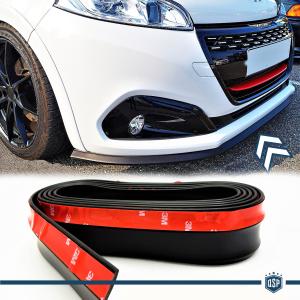 Adhesive SPOILER FOR PEUGEOT SUV, Bumper Lip or Side Skirt in BLACK EPDM flexible