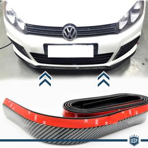 Spoiler Alerón Adhesivo Compatible con Volkswagen Fibra de Carbono Labio Parachoques o Faldones Laterales Flexible